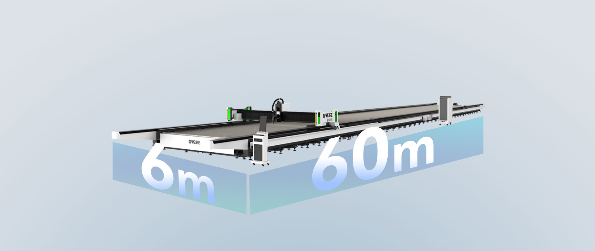 Ultra-wide & ultra-long cutting platform (up to 6×60 m)