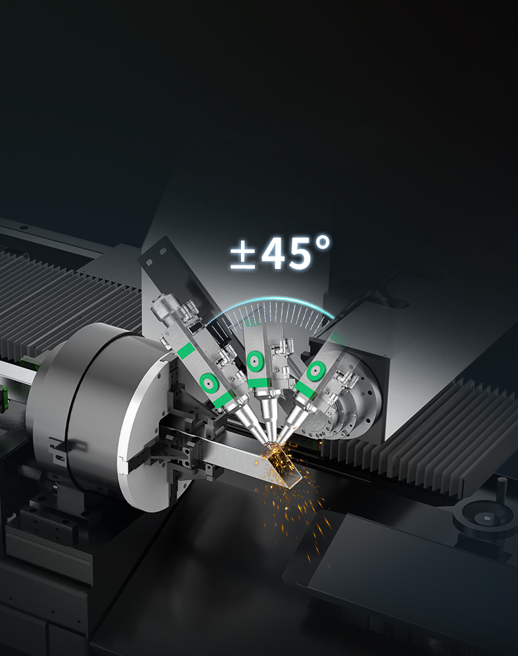 ±45 degree automatic bevel tube laser cutting