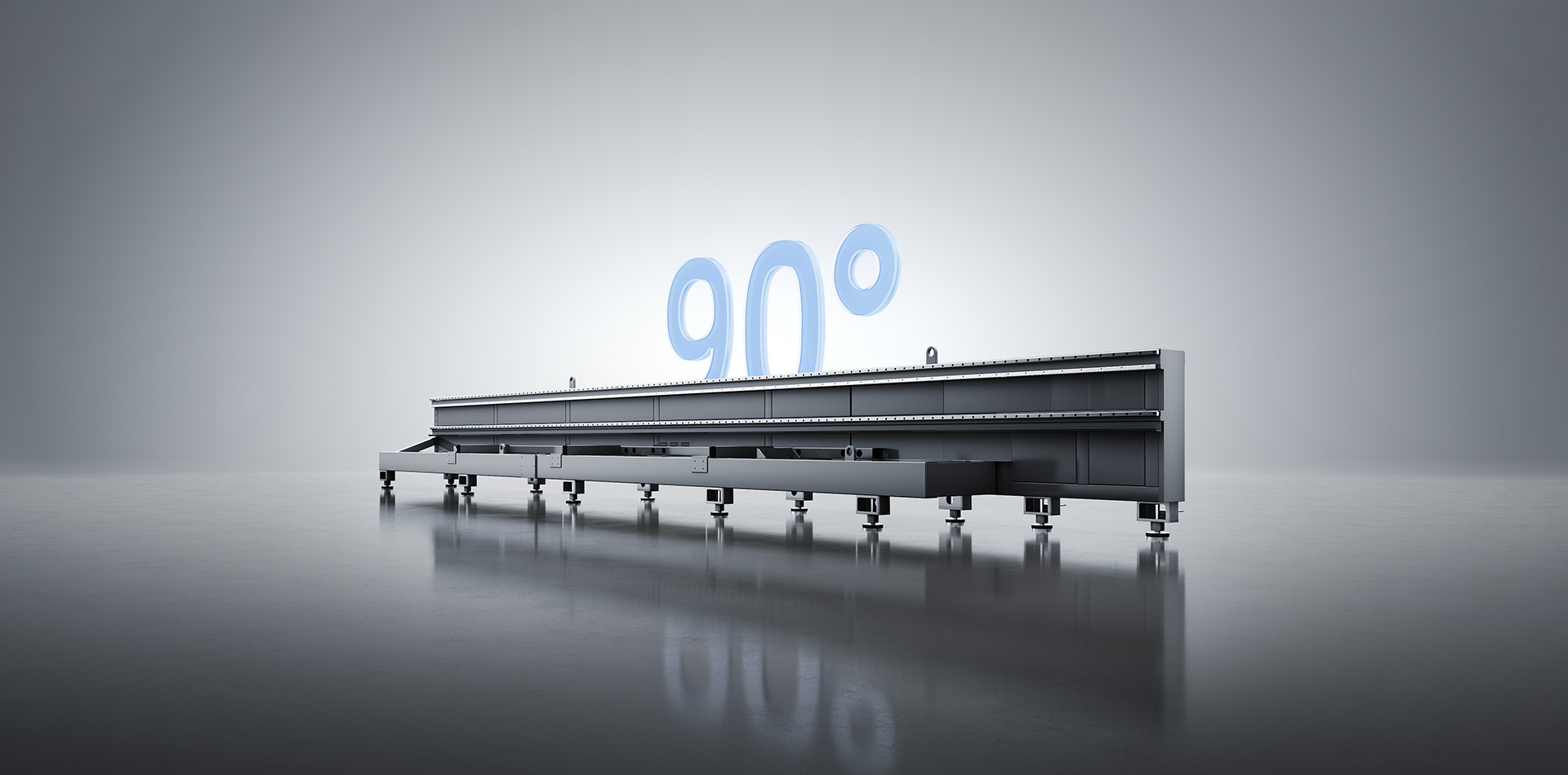 90° Side-Mounted Machine Bed Stable and Convenient