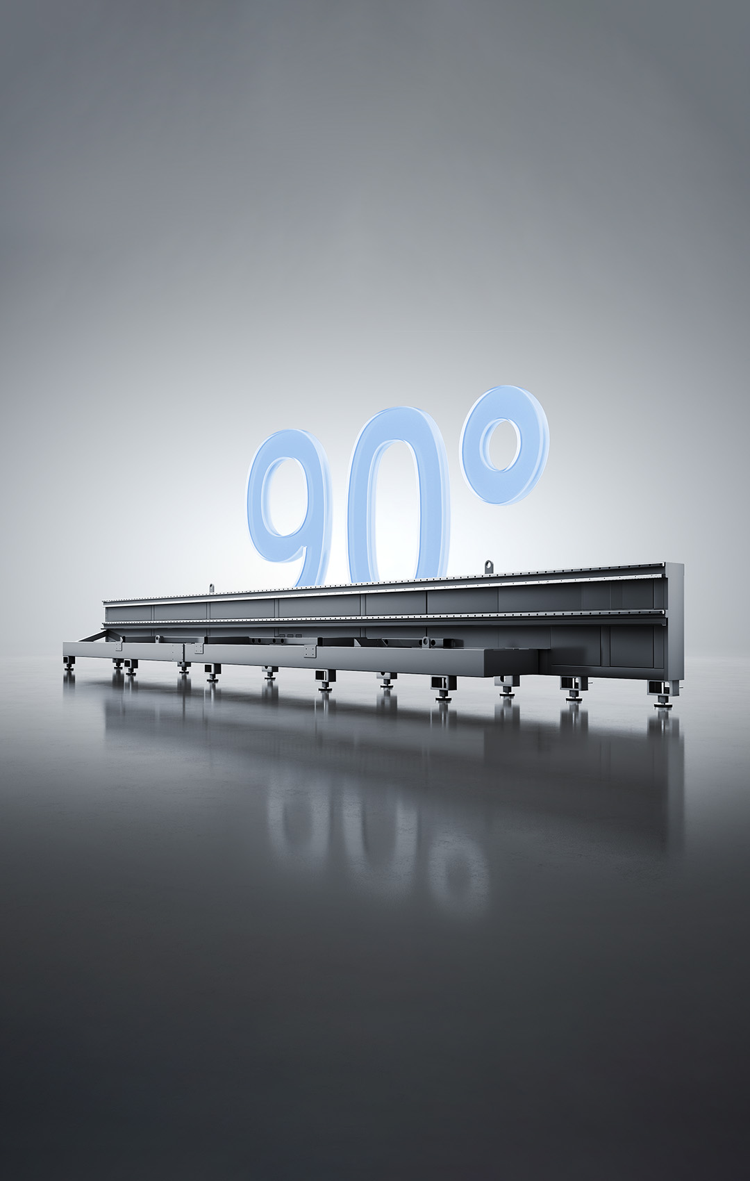 90° Side-Mounted Machine Bed Stable and Convenient